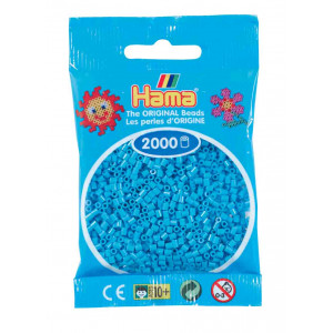 Hama Mini Perler 501-49 Azurblå  2000 stk