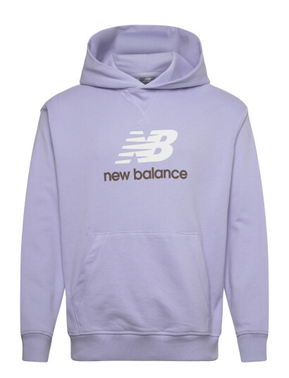 New Balance Athletics French Terry Logo Hoodie   Purple   XXL