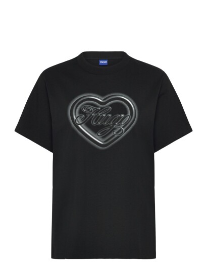 HUGO BLUE Vintage Tee_B_8   Black   S