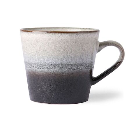 HKLiving 70's Kaffekopp Svart og Hvit 30 cl