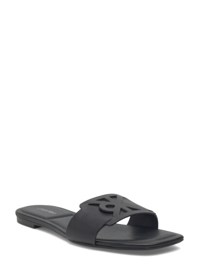 Calvin Klein Square Flat Sandal Emblem Black 41 Calvin Klein Square Flat Sandal Emblem Black 41
