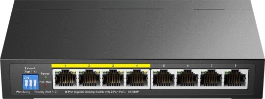 Cudy GS1008P Gigabit PoE+ Switch 8 porter 60 W Cudy GS1008P Gigabit PoE+ Switch 8 porter 60 W