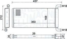 Varmeapparat register MAGNETI MARELLI 350218451000