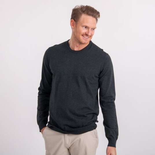 Cutter & Buck Oakville Crewneck Grå Golfgenser herre Antracite (955) Small