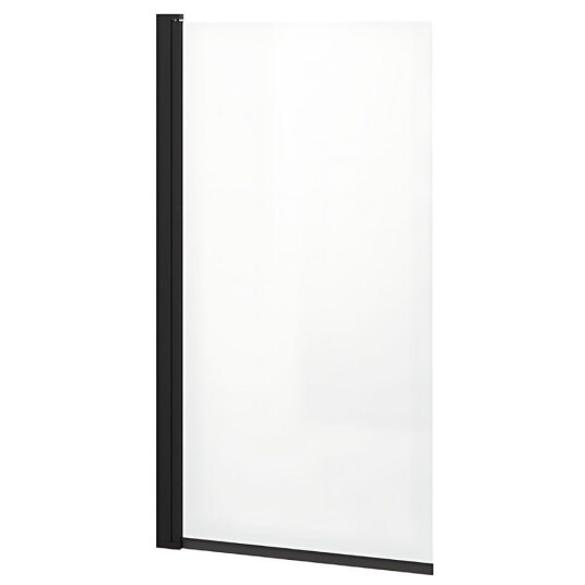 Vikingbad Liam vegg H150cm Klart Glass Svart Matt / 70cm VB 003239 01