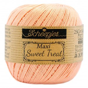 Scheepjes Maxi Sweet Treat Garn Unicolor 523 Blek Fersken