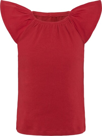 Creamie Top Ss Rib Red 164