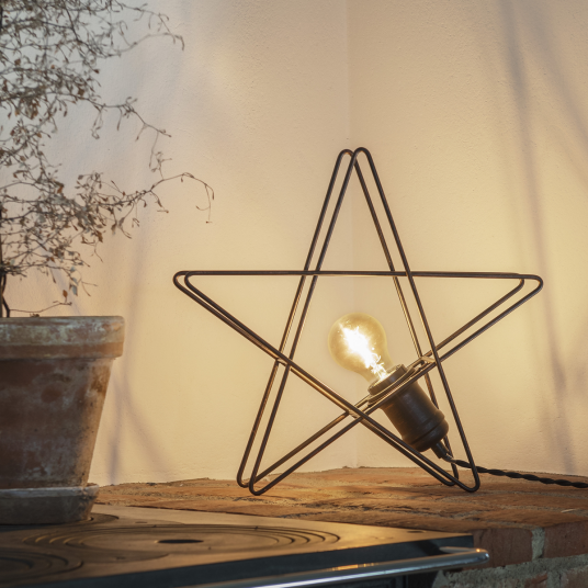 Metallstjerne 36 cm   Svart