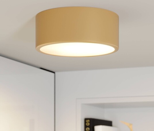 TEMAR LIGHTING Cleo taklampe Ø 20 cm IP20 gullfarget metall E27