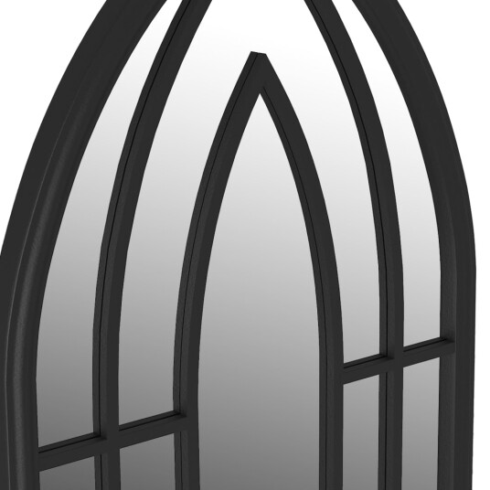 vidaXL Speil svart 100x45 cm for innendørs bruk jern