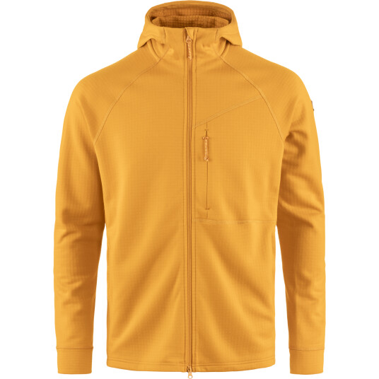 Fjällräven Men's Abisko Grid Fleece Hoodie Mustard Yellow XXL Fjällräven Men's Abisko Grid Fleece Hoodie Mustard Yellow XXL