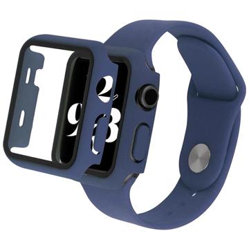 Apple Watch Series 7/8 Plastdeksel med Skjermbeskytter - 45mm - Mørkeblå Apple Watch Series 7/8 Plastdeksel med Skjermbeskytter - 45mm - Mørkeblå