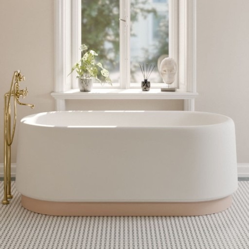 Copenhagen Bath Frittstående Badekar Heritage Rosa/Hvit Matt 175x89cm Copenhagen Bath Frittstående Badekar Heritage Rosa/Hvit Matt 175x89cm