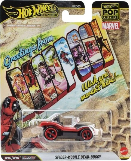 Hot Wheels Lekebil – Pop Culture: Marvel 1:64 – Spider-Mobile Dead-Buggy