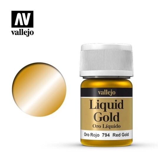 Vallejo 70.794 Rød Gull Akrylmaling 35 ml for Modellbygging