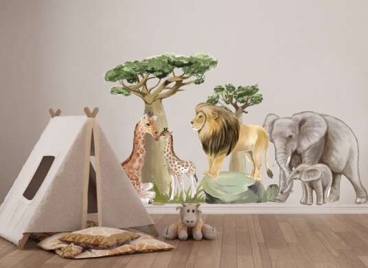 Veggklistremerke Savannah Safari dyr