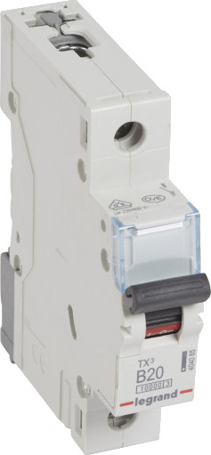 Legrand 10 stk TX³ MCB automatsikring B20 1P 1M 10/10kA