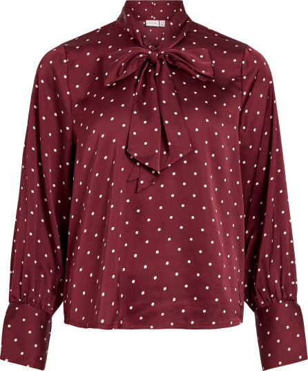 Vila Vialberte L/S Top Burgundy 34