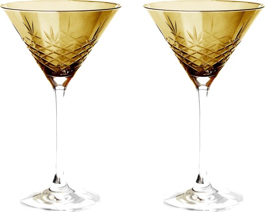 Frederik Bagger Crispy Cocktail Glass 2 stk, Citrine