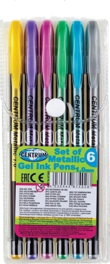 Centrum Edukacji Dzieciecej Metallisk Gelpennesett Med 6 Farger 87402
