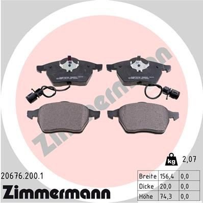 Bremseklosser ZIMMERMANN 20676.200.1 Bremseklosser ZIMMERMANN 20676.200.1