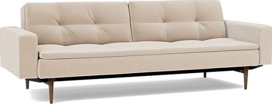 Sovesofa Dublexo med Armlener & Mørk Styletto ben B 6003681