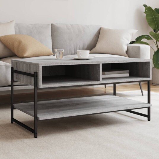Salongbord grå sonoma 90x50x45 cm konstruert tre 8721012340220