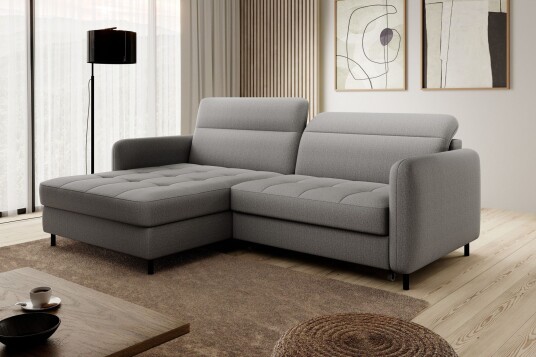 Manoti 3 seters Sovesofa m. Divan med Oppbevaring Grå