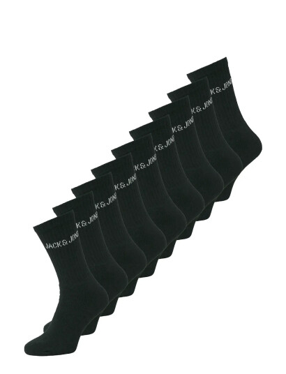 Jack & Jones Jacregen Tennis Socks 9 Pack Noos - Black - ONE SIZE