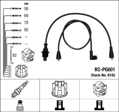 Tennplugg kabelsett NGK 8182