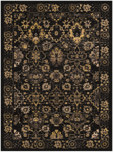 Wilton teppe Fernana svart/gull Størrelse: 80 x 250 cm