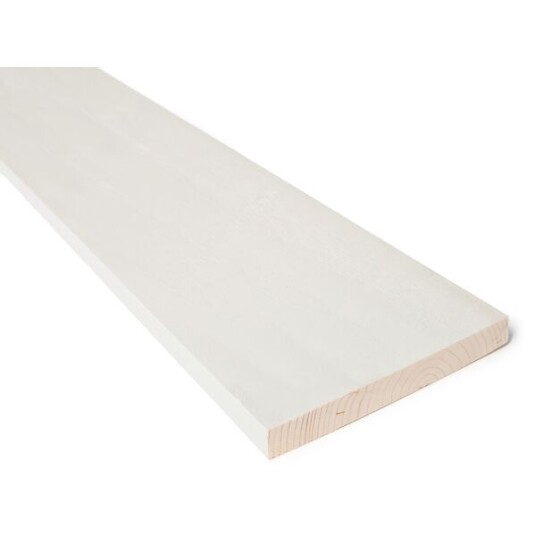 Bergene Holm Kledning rektangulær malt gran 22x173 mm klasse 1 hvit