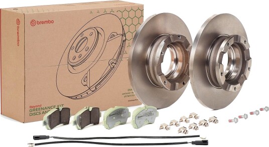 BREMBO KT 10 018 Bremseskiver og -klosser