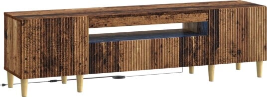 vidaXL LED TV skap Gammelt tre Konstruert tre