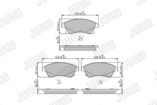 Bremseklosser JURID 573332J Bremseklosser JURID 573332J