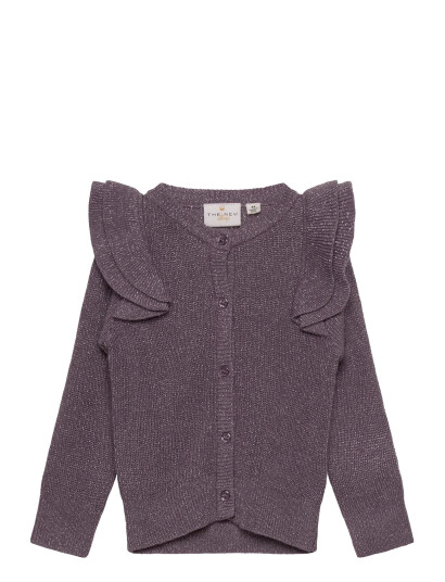 The New Tnstperle Glitter Knit Cardigan Purple 80