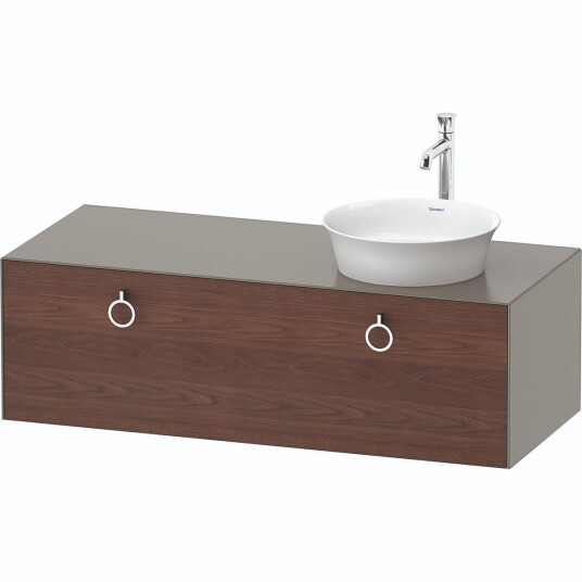 Duravit White Tulip Servantskap 1 skuff 130x55x40,8 cm Valnøtt/Stengrå Matt