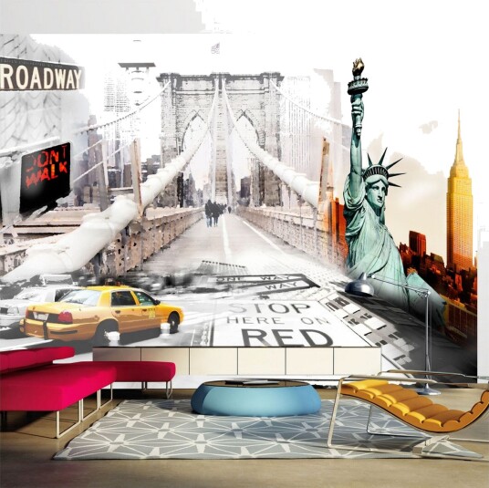 Fototapet New York Streets 100x70 - Artgeist sp. z o. o.