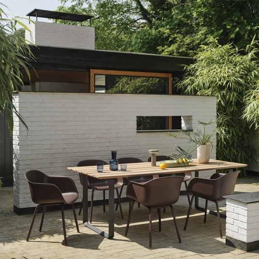 Muuto 70/70 Spisebord 225x90 cm Sapele Mahogany/Anthracite Black