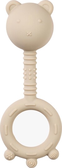 Nattou Soft Silicone Rangle med Bitering Clay