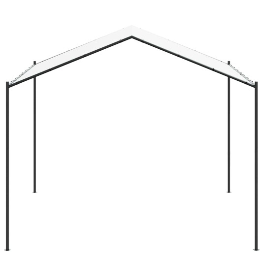 Paviljong Hvit 4 x 4 x 2,6 m Stål og Polyester