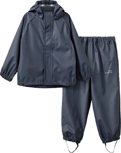 Sofie Schnoor Baby and Kids Benjaminsk Rain Suit Navy 86