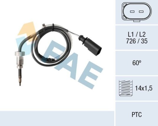 Sensor, eksostemperatur FAE 68063