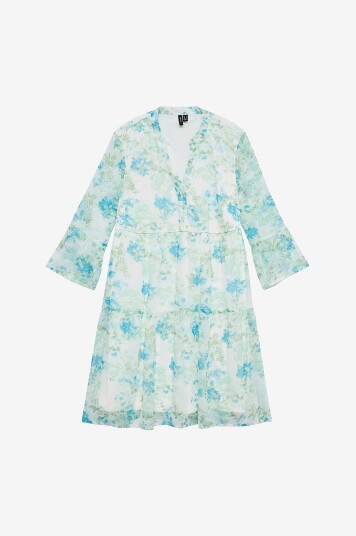Vero Moda Kjole vmSmilla 3/4 Short Dress Wvn Hvit
