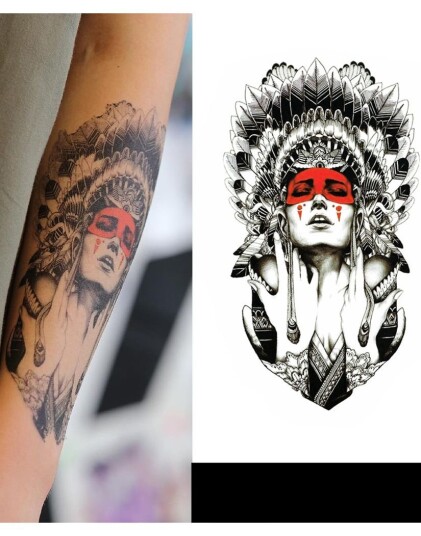 Native Pride Fake Tattoo