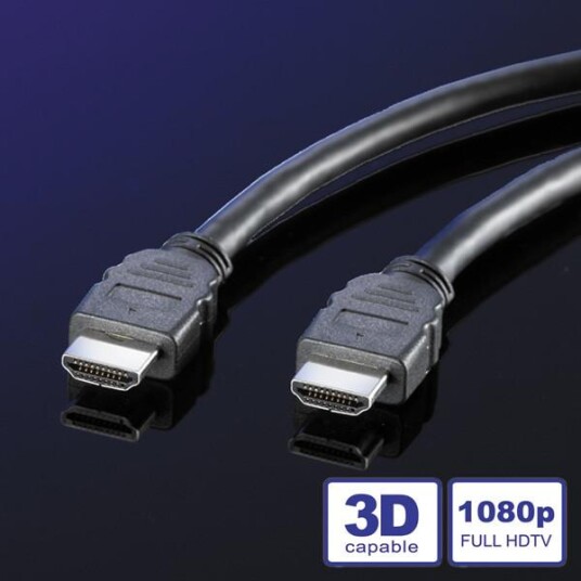 VALUE HDMI Høyhastighetskabel 1m Sort
