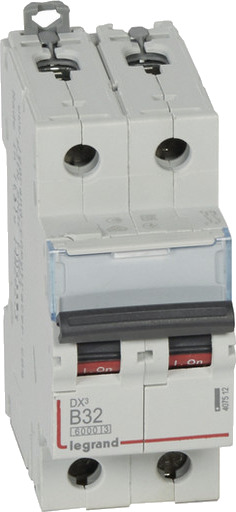 Legrand DX3 MCB automatsikring B32 2P 2M 6/10kA