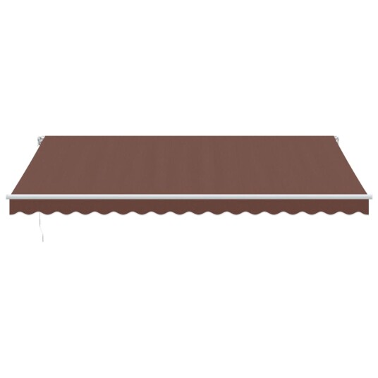 Manuell uttrekkbar markise brun 450x350 cm 3215391