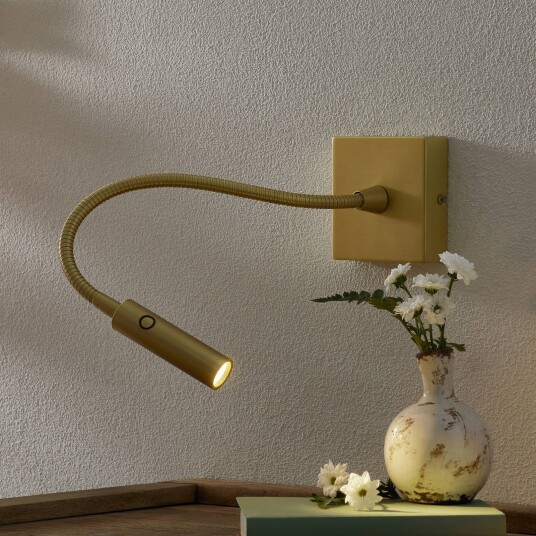 LEDS-C4 LED-vegglampe Tip, Messing / gull, Soverom, Aluminium, Moderne, Leselampe