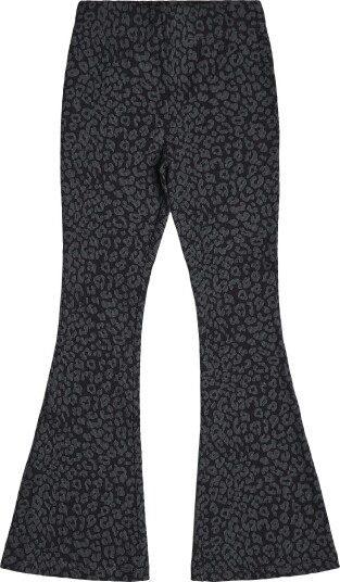 Mango Flared Animal Print Leggings - CHARCOAL - 116